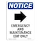 Signmission OSHA Notice Sign, 24" Height, Rigid Plastic, Emergency And Maintenance Sign With Symbol, Portrait OS-NS-P-1824-V-11753 - alternate 1